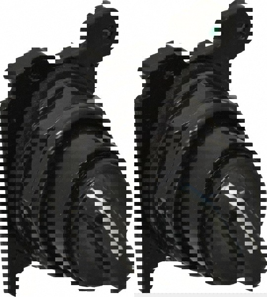 Selector Switch Only: 2 Positions, Maintained (MA), 0.5 Amp, Black Knob